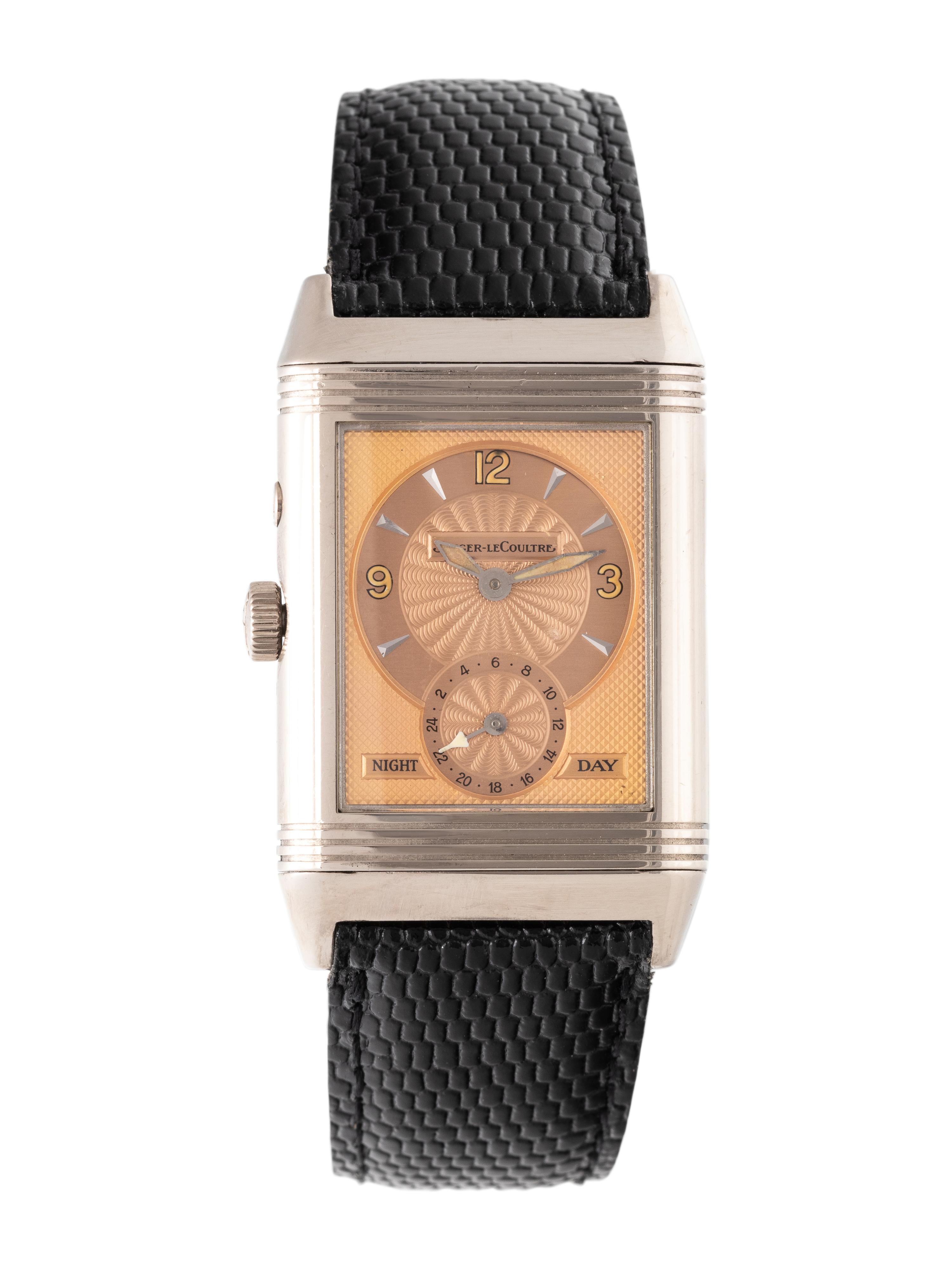 JAEGER-LeCOULTRE, REF. 270.2.54 18K WHITE GOLD 'DUOFACE REVERSO' WRISTWATCH