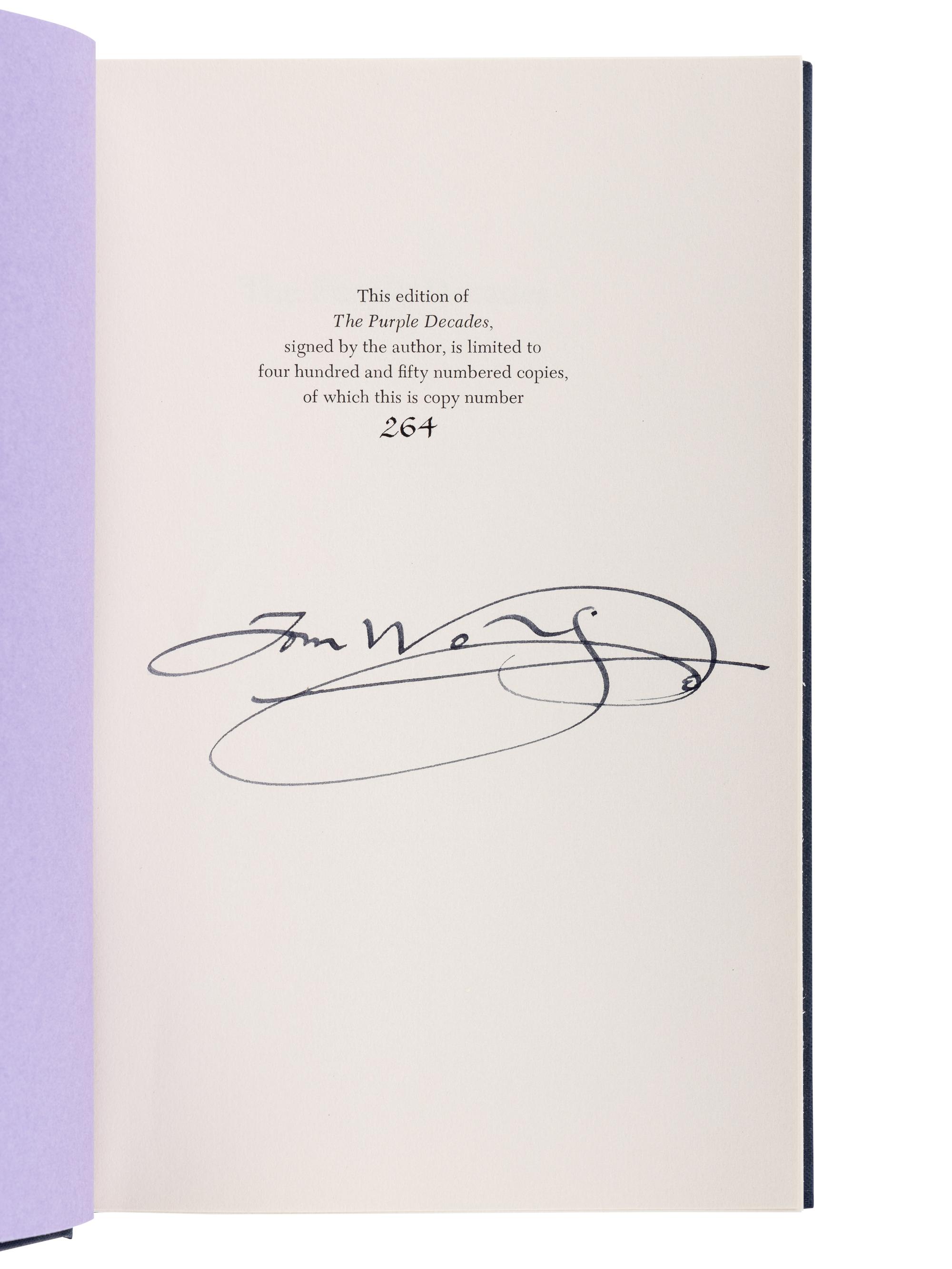 WOLFE, Tom (1930-2018). A group of 3 FIRST OR LIMITED EDITION works by Wolfe, MOST SIGNED, comprising:
