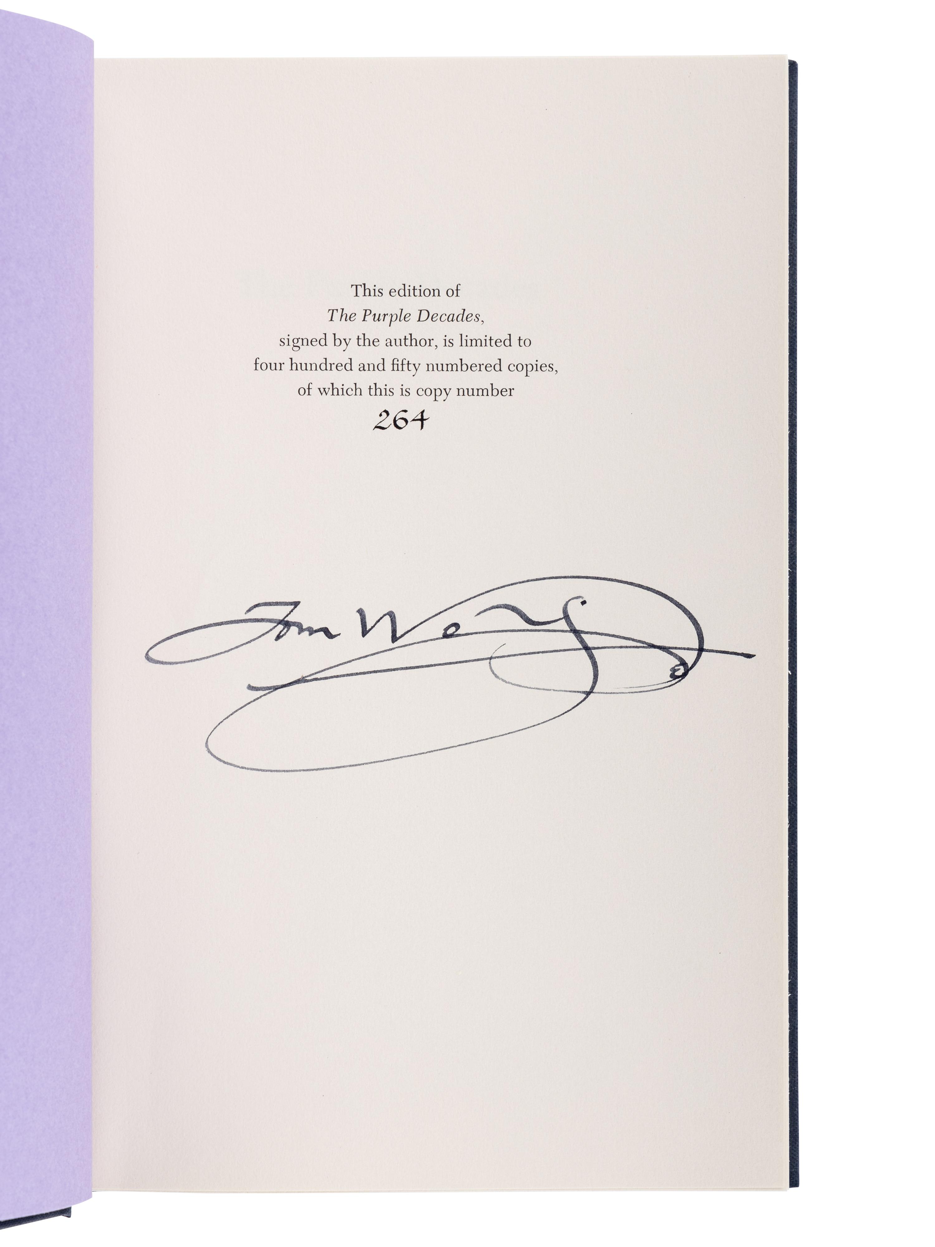 WOLFE, Tom (1930-2018). A group of 3 FIRST OR LIMITED EDITION works by Wolfe, MOST SIGNED, comprising: