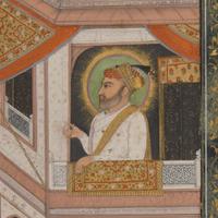 A Fine Folio Painting of Emperor Aurangzeb Alamgir Seated at a Balcony Window, North India, Lucknow or Delhi, 19th/20th Century