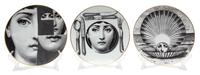 A Collection of Eight Rosenthal Fornasetti Plates Diameter 9 1/4 inches. — MID 20TH CENTURY