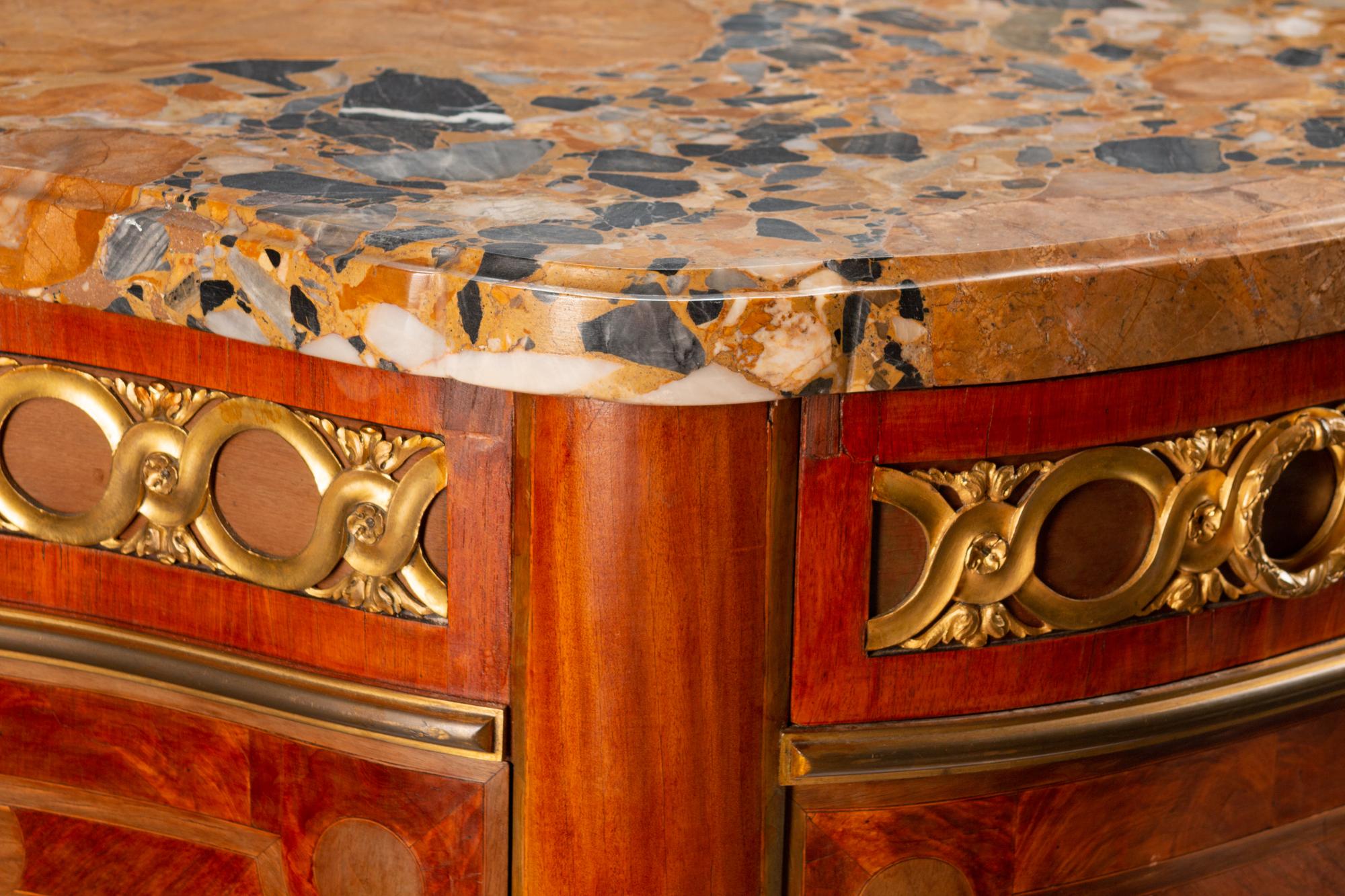 A Louis XV/XVI Transitional Style Gilt-Bronze-Mounted Marquetry Mueble d'Appui — ALBERT GOUMAIN, PARIS, LATE 19TH CENTURY