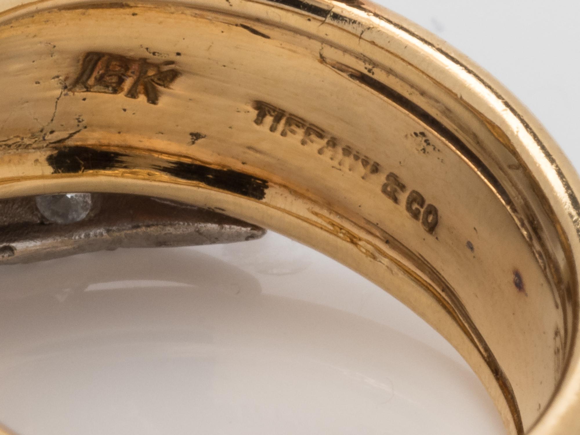 TIFFANY & CO., SCHLUMBERGER, ENAMEL AND DIAMOND 'PAVÉ X' RING