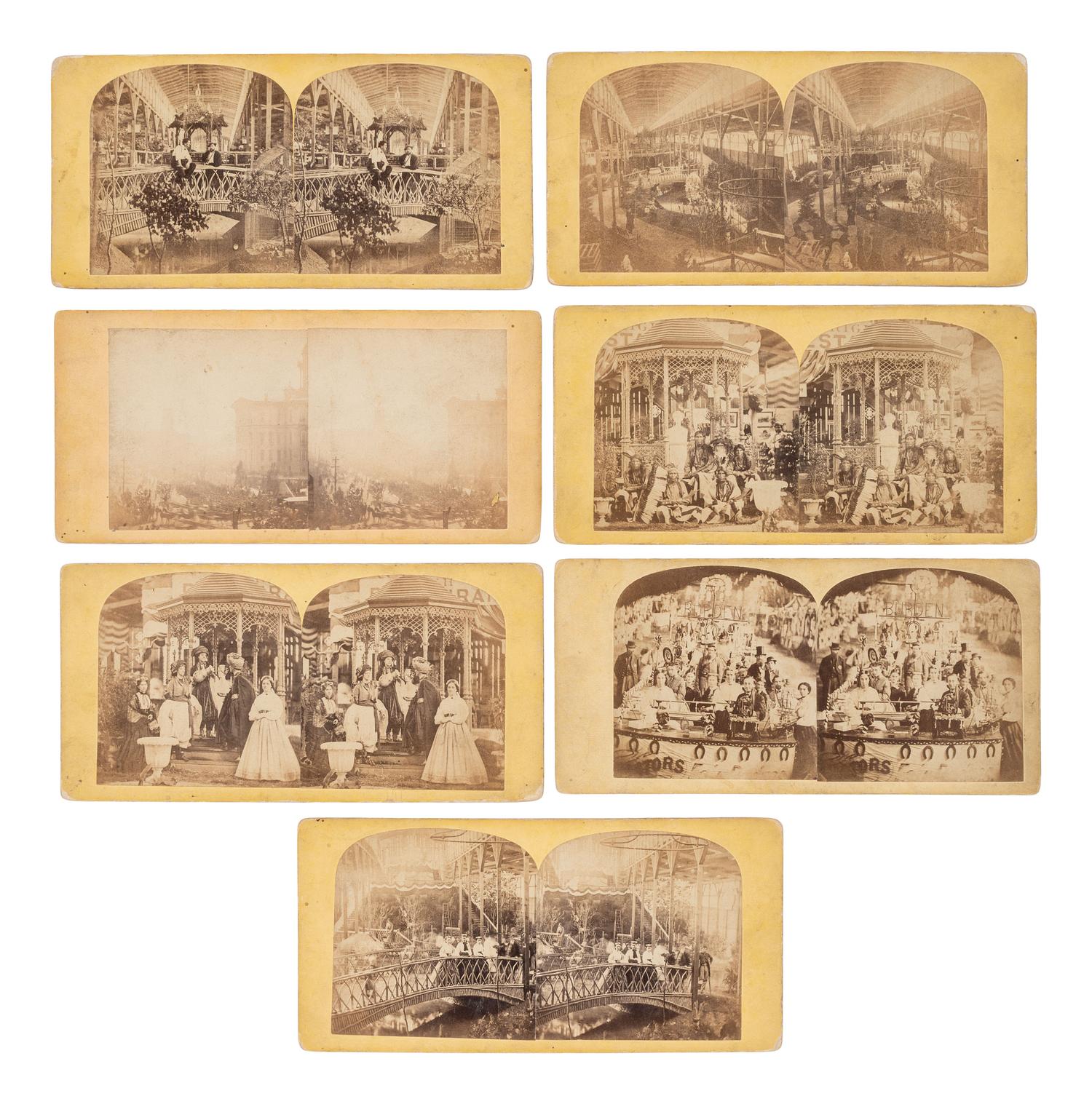 [CIVIL WAR]. 13 views of the Sanitary Fair held in Chicago, by J. CARBUTT. Ca 1865.