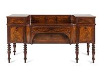 A Regency Mahogany and Parcel Ebonized Sideboard