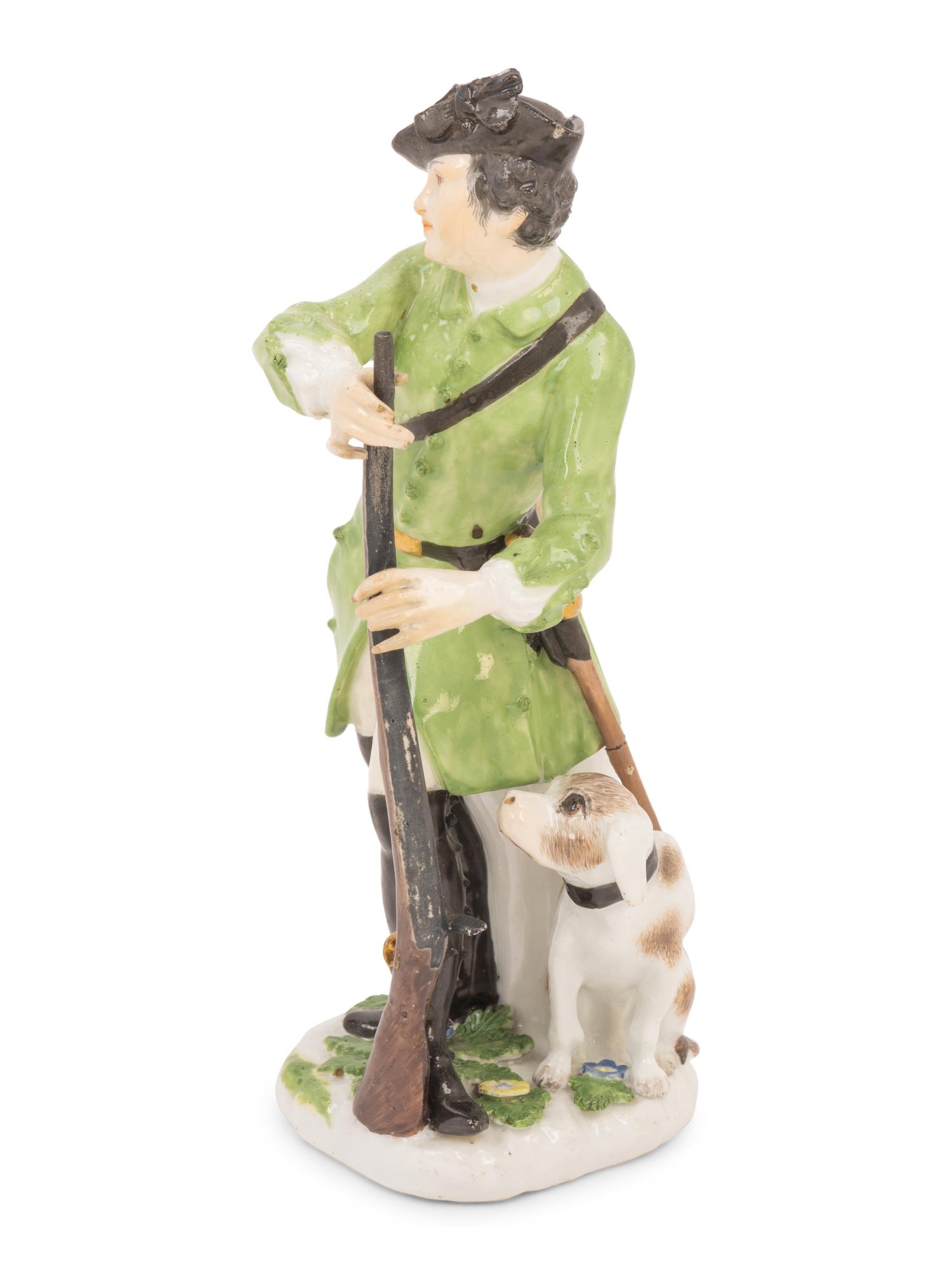 A Meissen Porcelain Figure of a Hunter