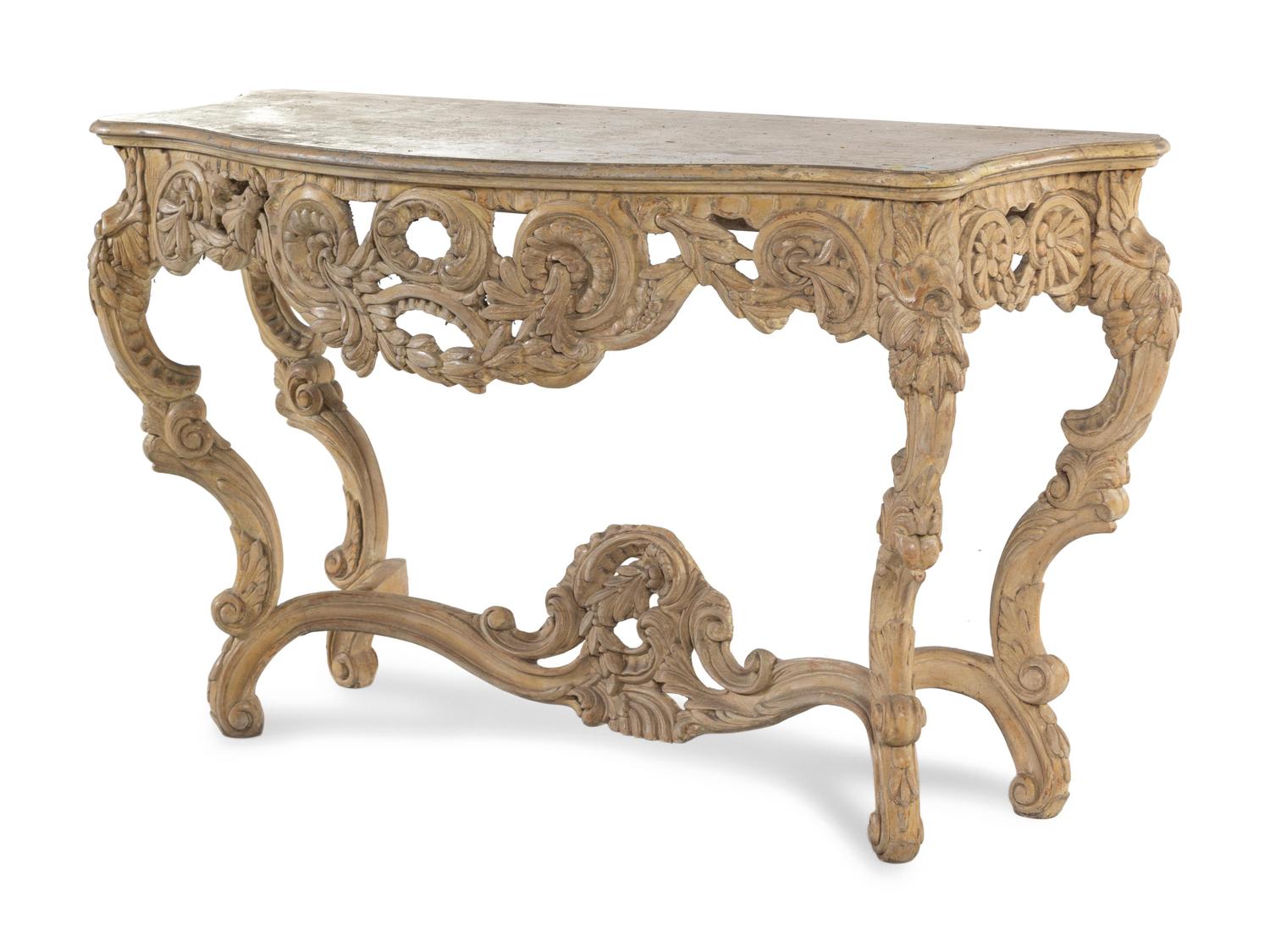 A Louis XV Style Painted Console Table