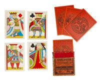 A Tiffany & Co. Harlequin Transformation Deck of Cards Height 3 3/4 inches. — DESIGNED BY C.E. CARRYL, 1879