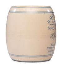 An 'R. H. Clark & Co. Hamburg Spiced Herring' Stenciled Stoneware Crock