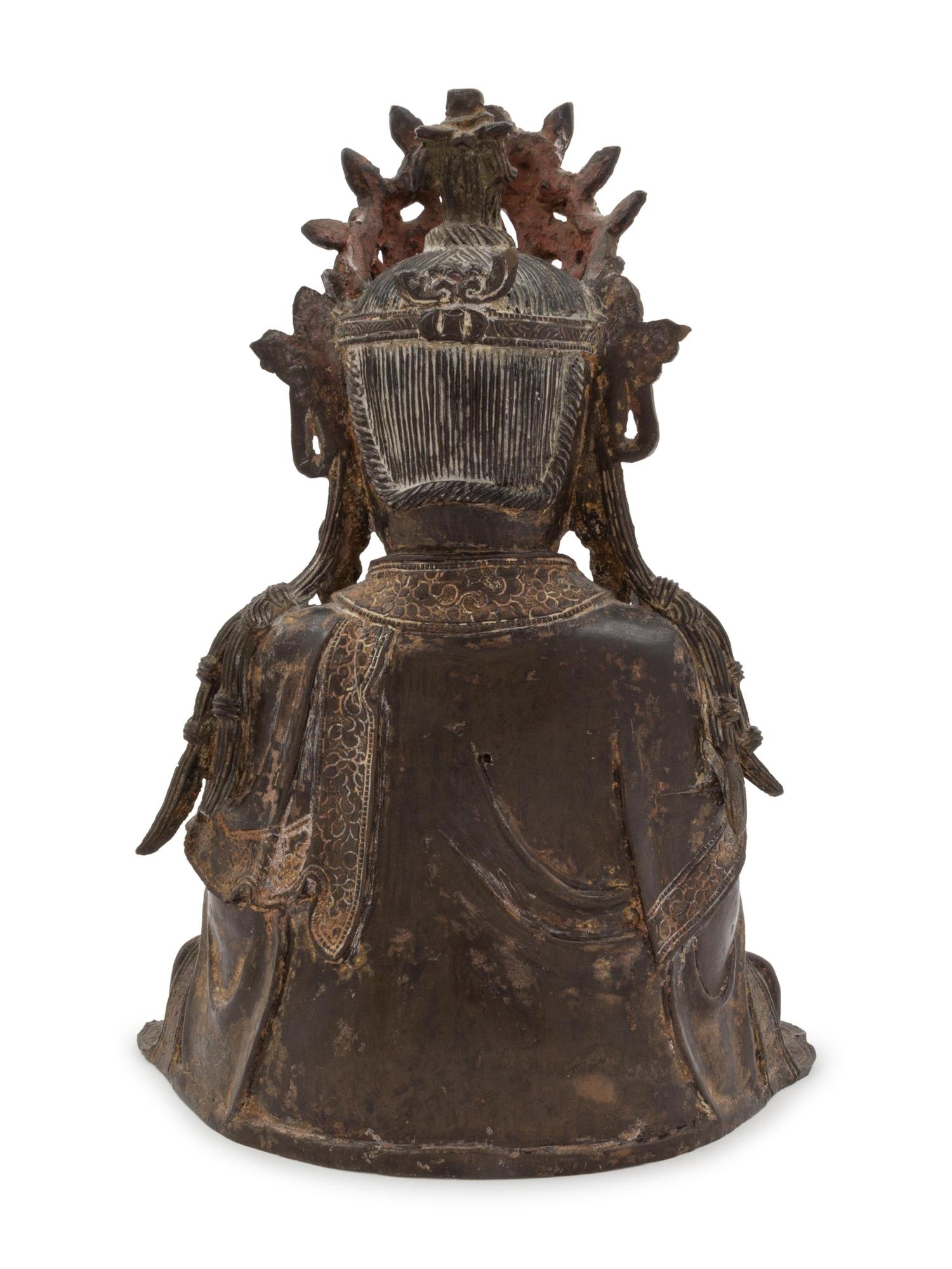 A Bronze Figure of Seated Guanyin