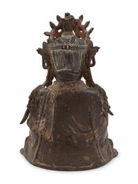 A Bronze Figure of Seated Guanyin