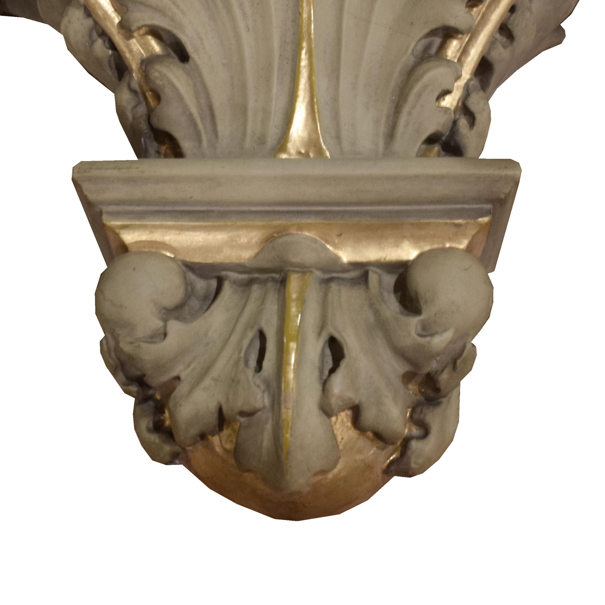 A Painted Cast Composition Bracket 19.5" W x 15" D x 19.5" H — United States, 20th Century