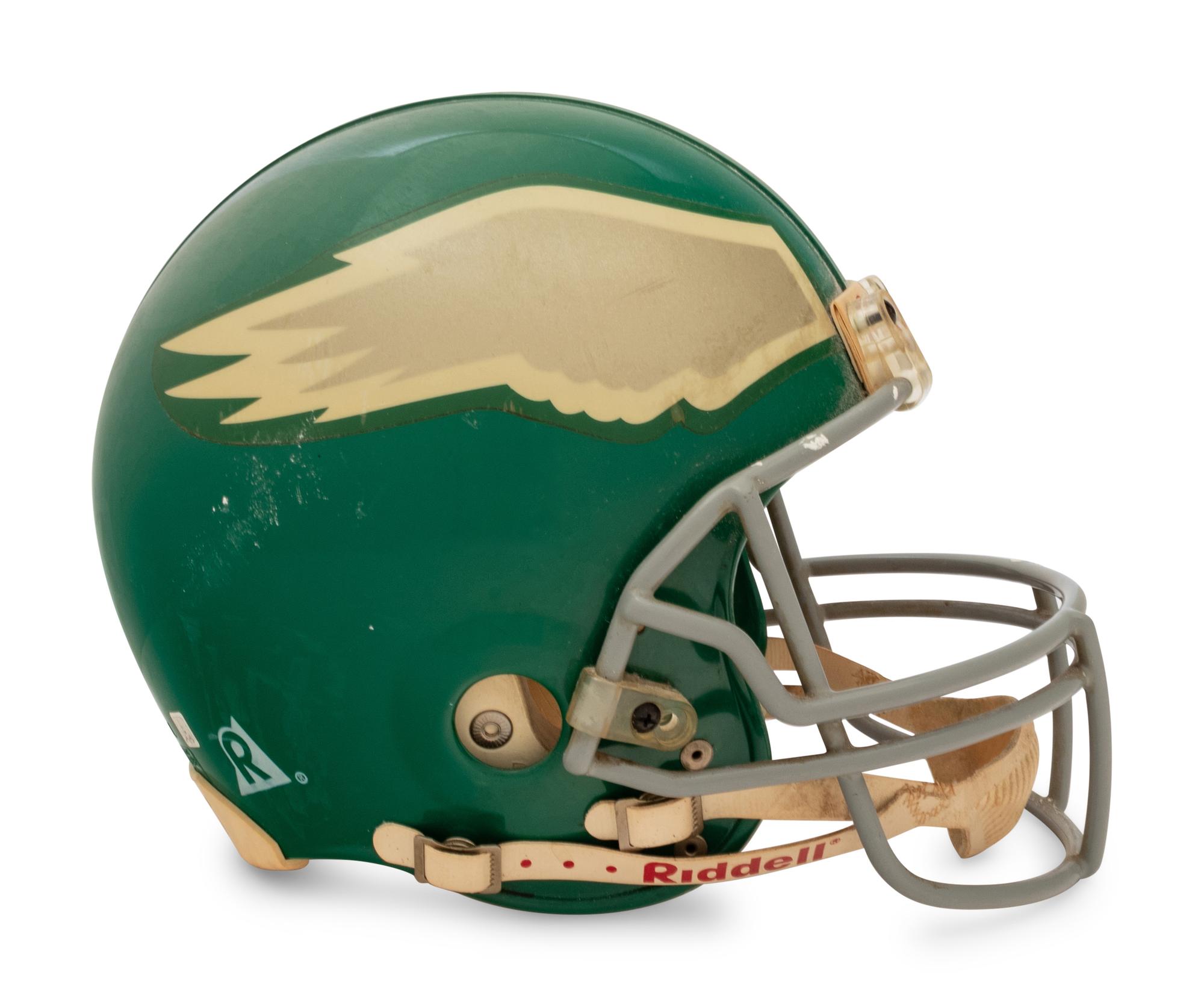 A Riddell Philadelphia Eagles Football Helmet Formerly Displayed at Mike Ditka's Restaurant
