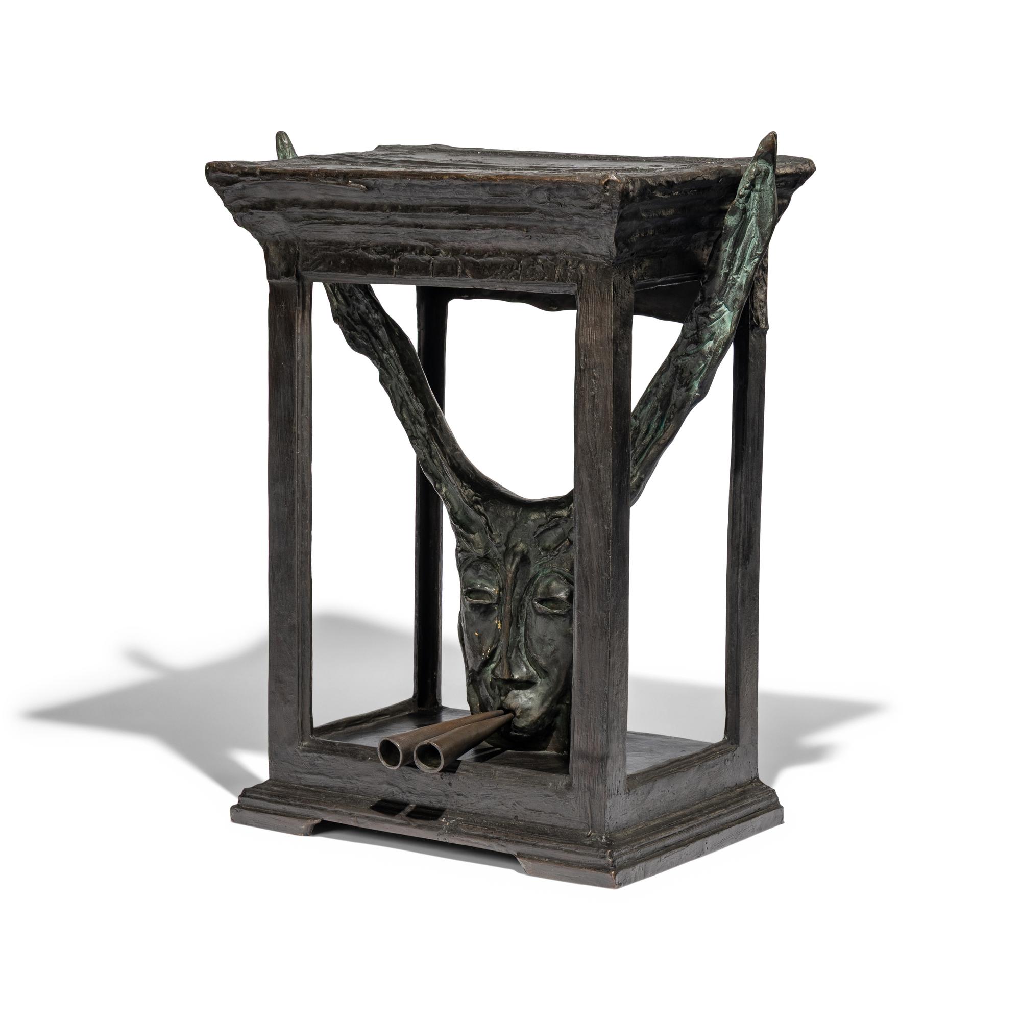 Mimmo Paladino (Italian, b. 1948) — Asino Sonoro (Caged Head) , 1984