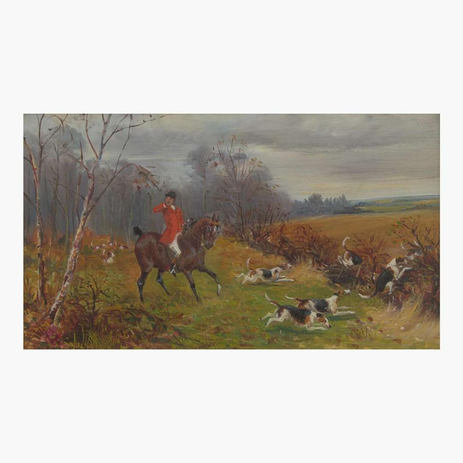 H. Whittaker Reville (British, 19th Century) Four Works: The Fall, Tally Ho!, The Kill, Full Cry