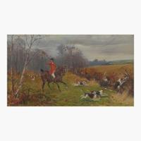 H. Whittaker Reville (British, 19th Century) Four Works: The Fall, Tally Ho!, The Kill, Full Cry