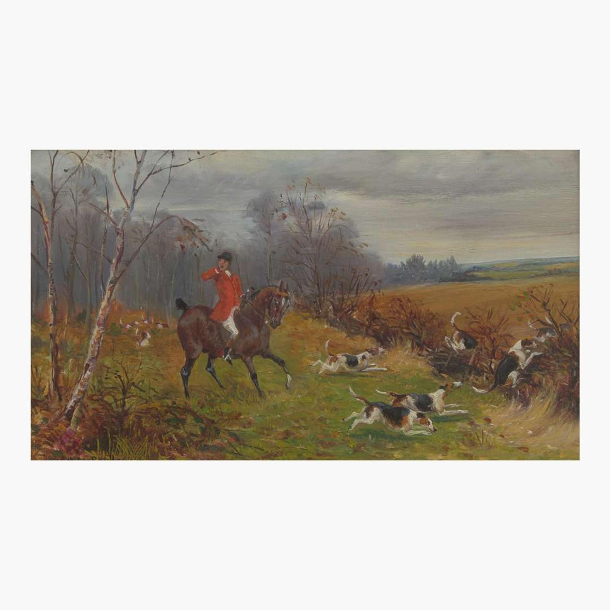 H. Whittaker Reville (British, 19th Century) Four Works: The Fall, Tally Ho!, The Kill, Full Cry