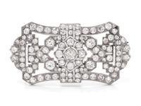 An Art Deco Platinum and Diamond Brooch,
