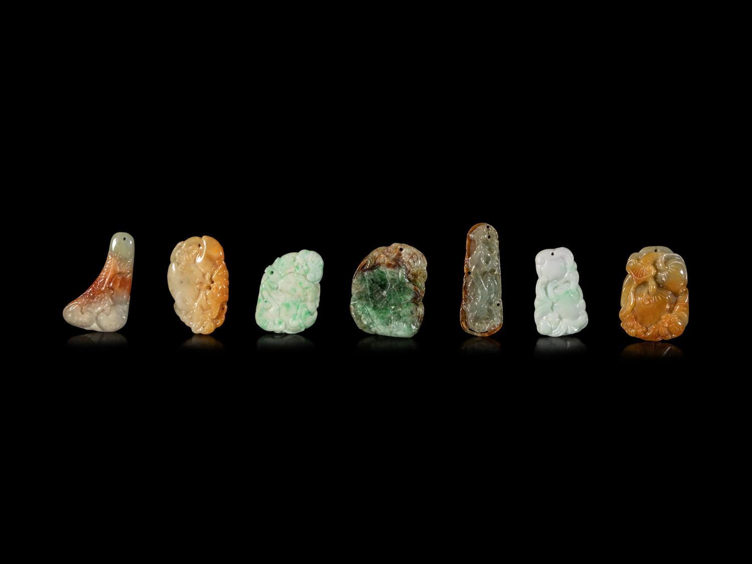 Twenty Chinese Jadeite Pendants