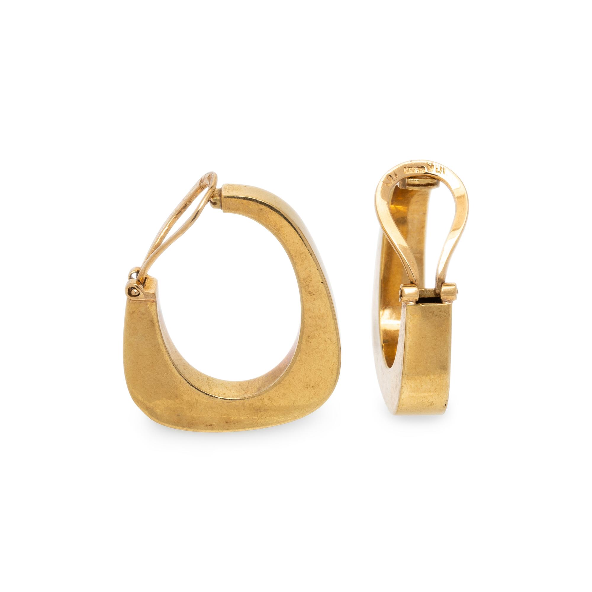YELLOW GOLD HOOP EARRINGS