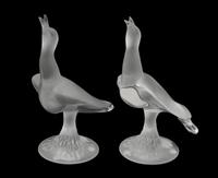 A Group of Eight Lalique Animal Figures