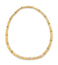 VILDIRIDIS, YELLOW GOLD AND DIAMOND COLLAR NECKLACE