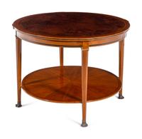 A Belgian Bronze Mounted Two-Tier Table by Alfred Chambon (Belgian, 1884-1973)