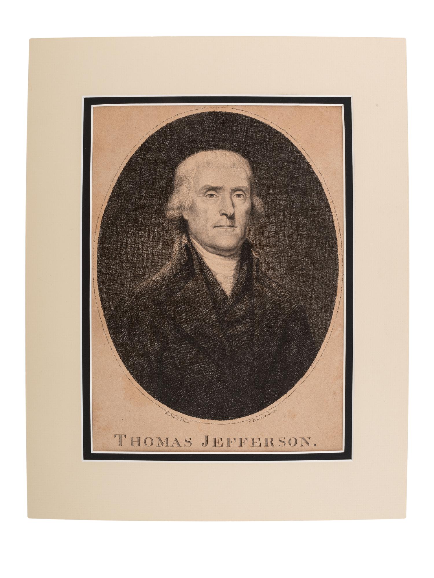 [JEFFERSON, Thomas (1743-1826)]. A group of 4 engravings, comprising: