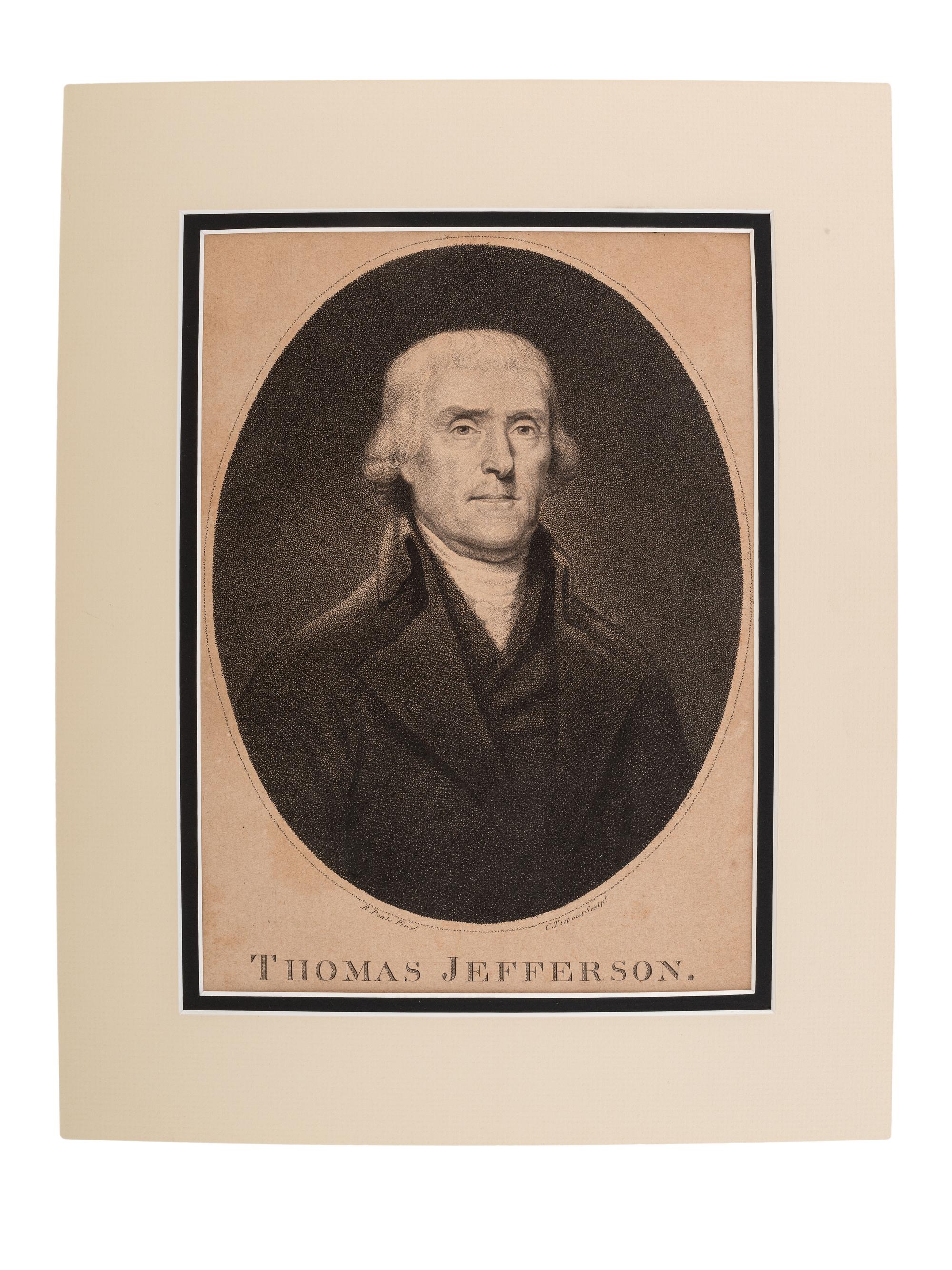 [JEFFERSON, Thomas (1743-1826)]. A group of 4 engravings, comprising: