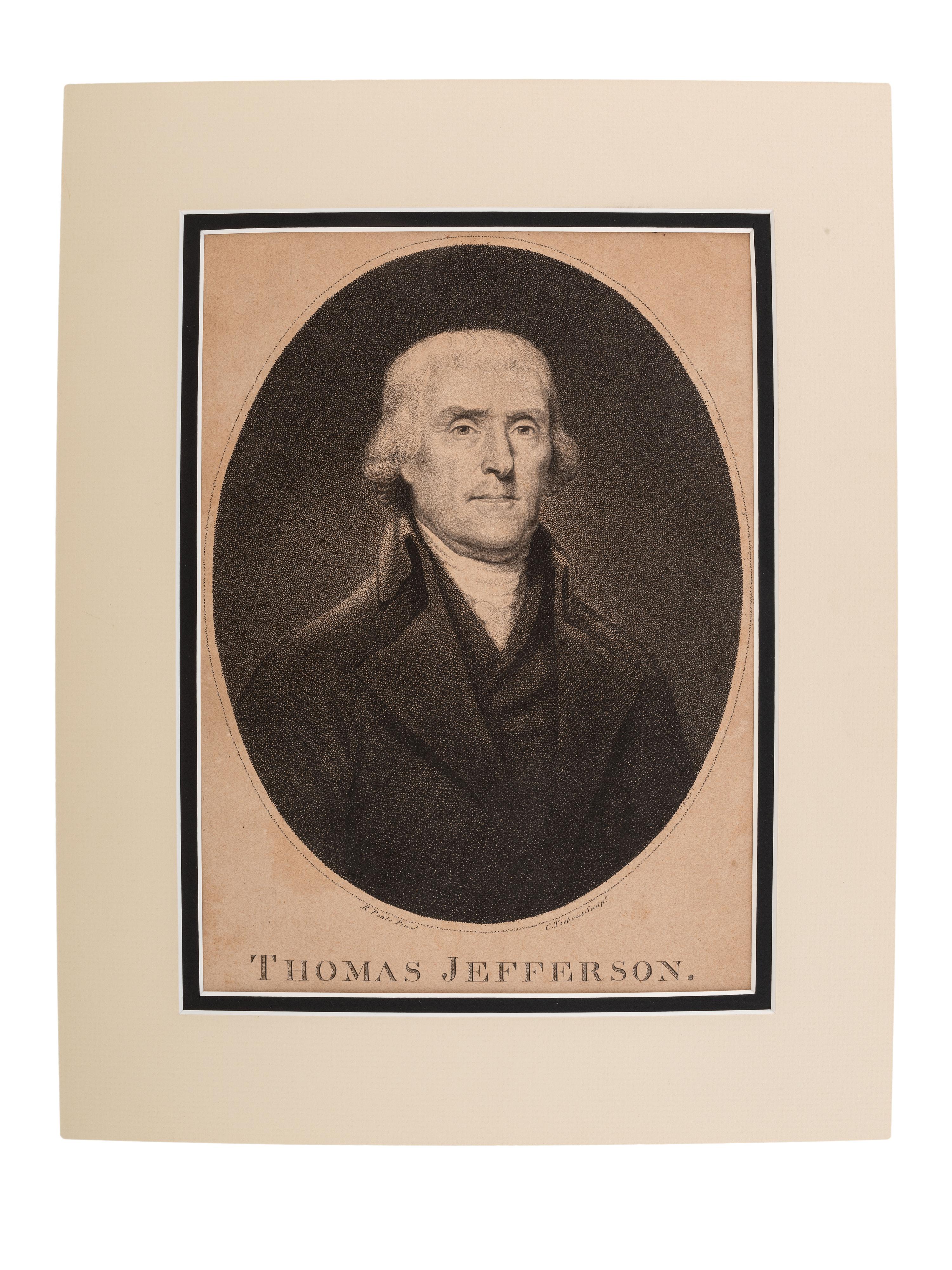 [JEFFERSON, Thomas (1743-1826)]. A group of 4 engravings, comprising:
