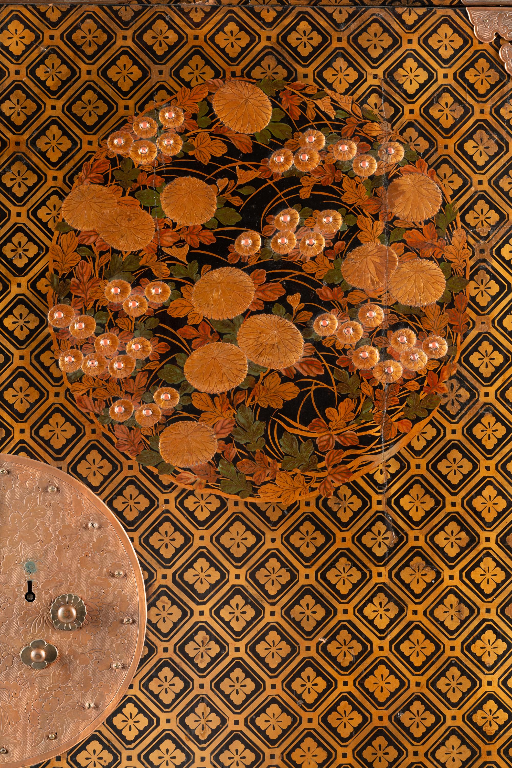 A Japanese Export Lacquer Cabinet on Stand