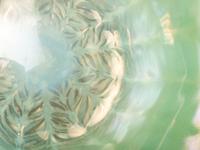 Pastel Bowl with Laurel Leaf Pattern