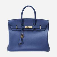 A blue de malte togo leather gold hardware Birkin bag 35, Hermès 2008
