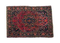 Two Sarouk Wool Rugs Larger 60 x 30 inches — 20TH CENTURY