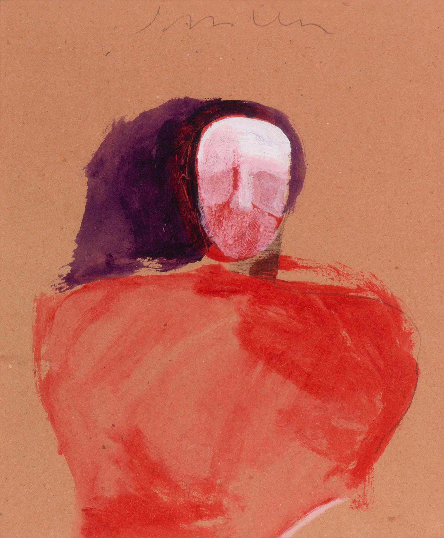 Two Works: Figure in Red and Figure in Purple