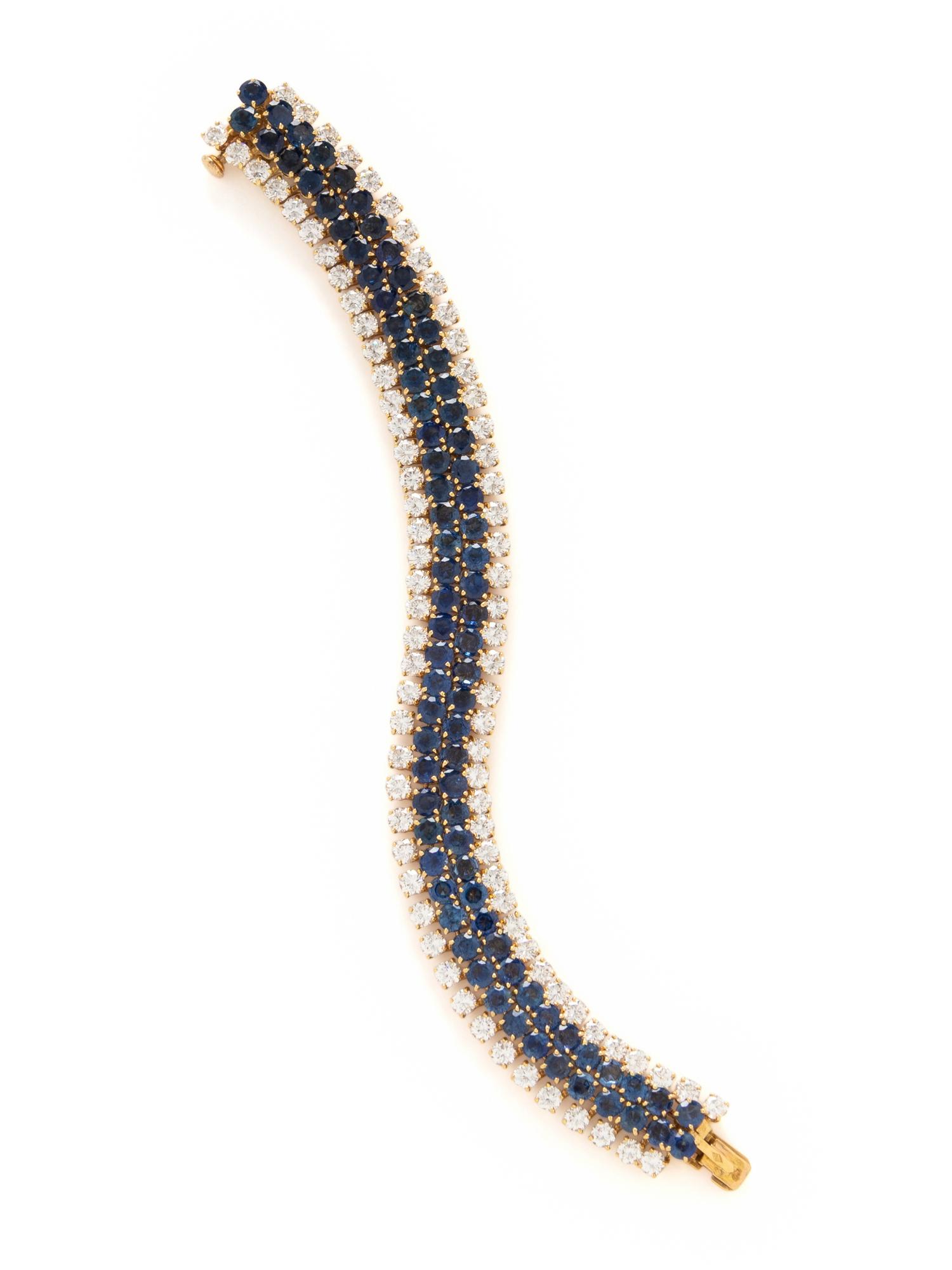 ANDRE VASSORT FOR GÉRARD, SAPPHIRE AND DIAMOND BRACELET