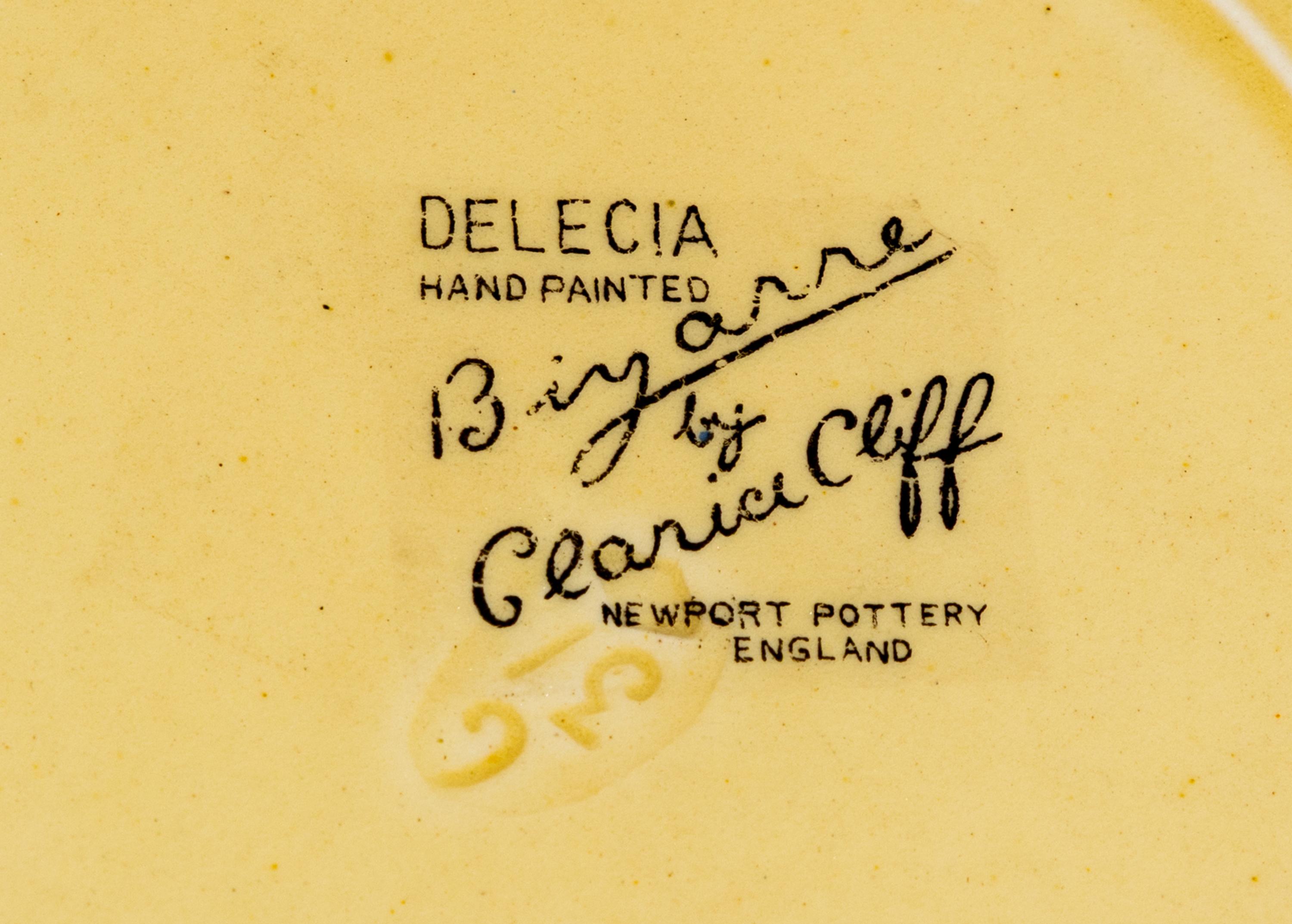 Clarice Cliff (English, 1899-1972) — Delecia Group of 6 items, c. 1930