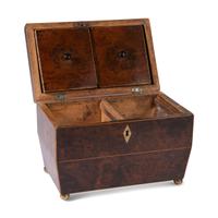 A Regency Burlwood Tea Caddy