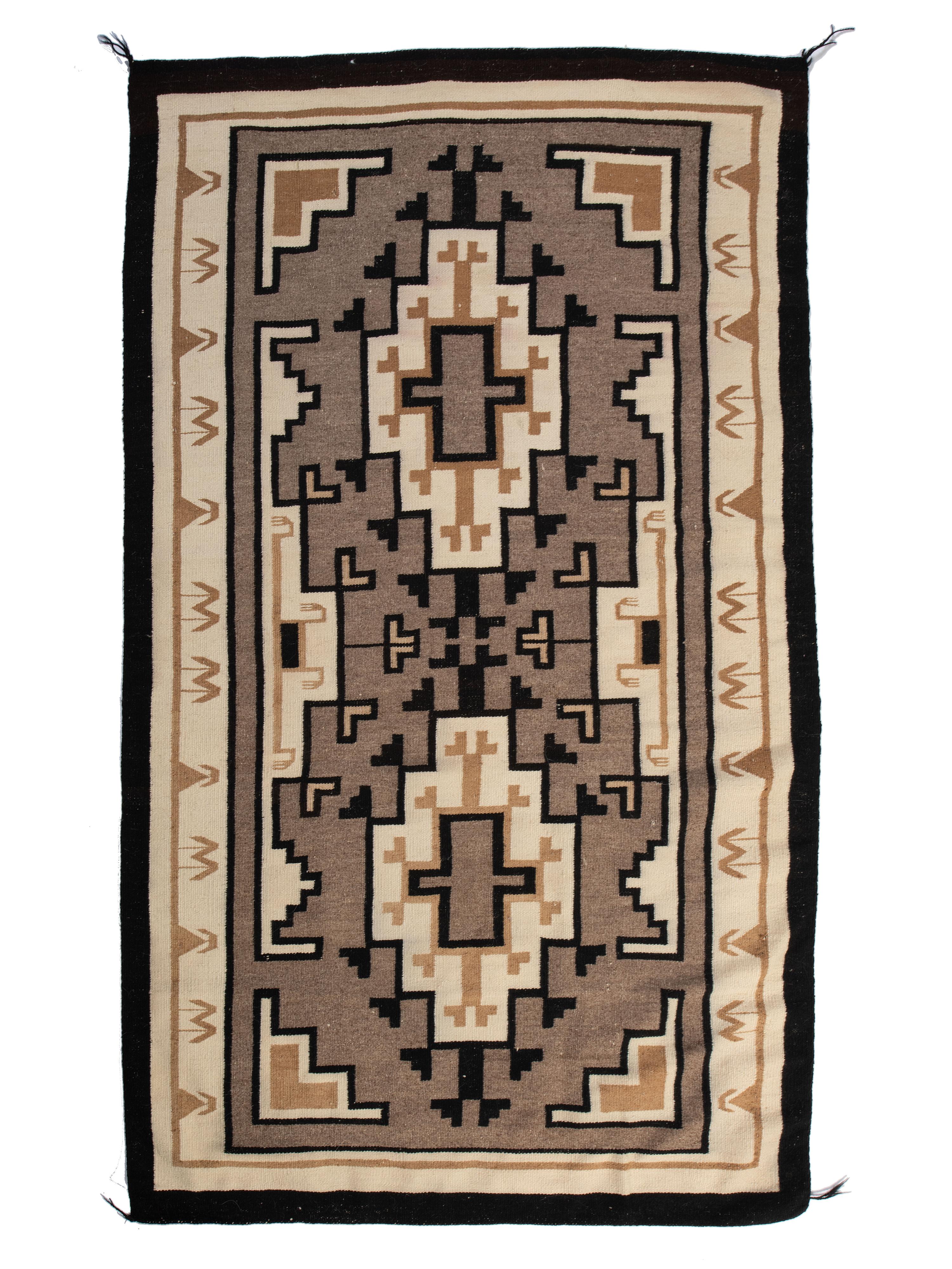 Navajo Two Grey Hills Weaving / Rug