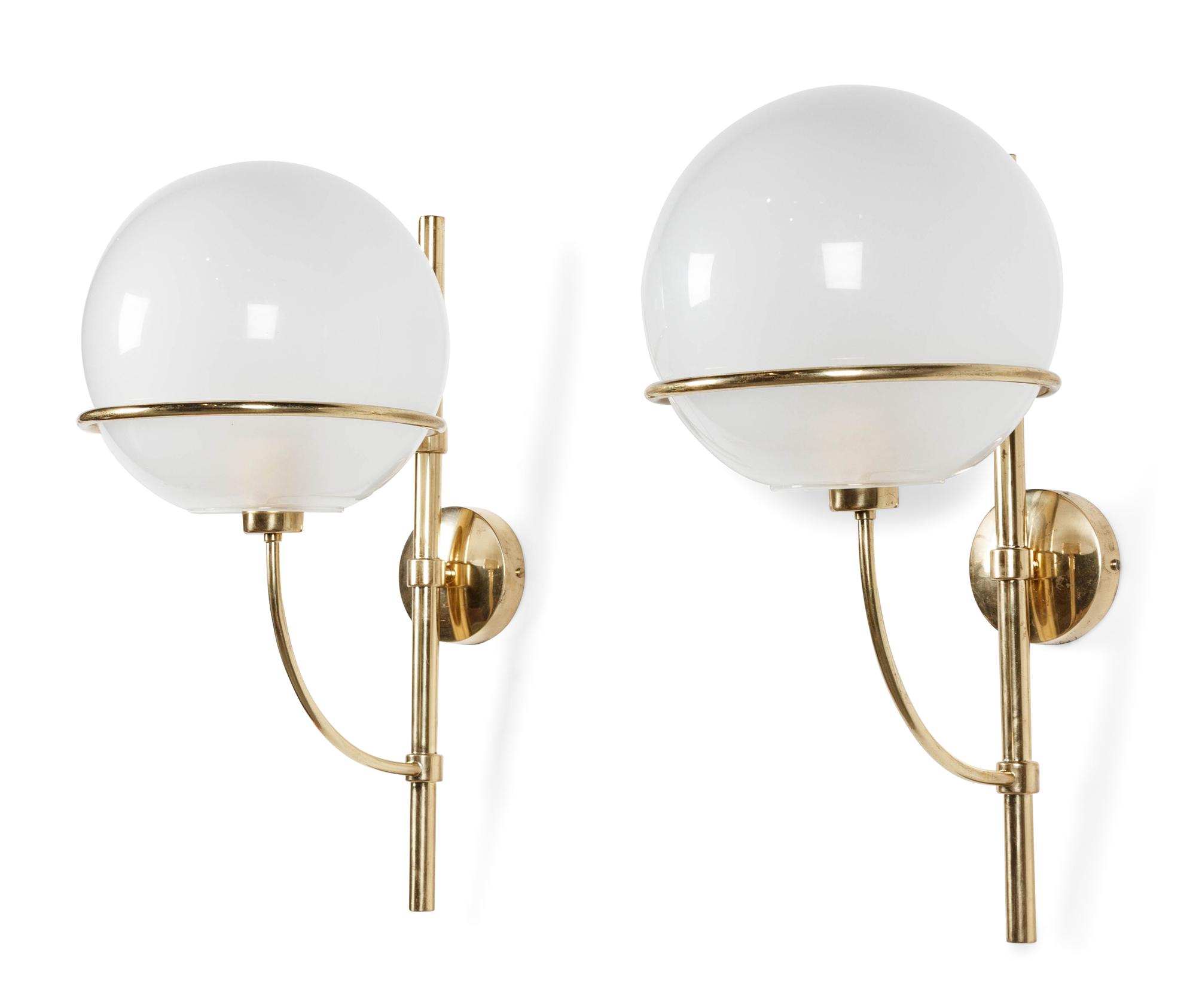 Pair of Globe Wall Sconces