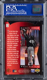 A 1994 SP Holoview Red Michael Jordan Baseball Card No. 16 (PSA 9 MINT)