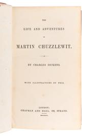 DICKENS, Charles (“Boz”) (1812-1870). The Life and Adventures of Martin Chuzzlewit. London: Chapman and Hall, 1844.