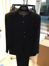 A Geoffrey Beene Black Jacket, Pant and Skirt Ensemble, Each size 8.
