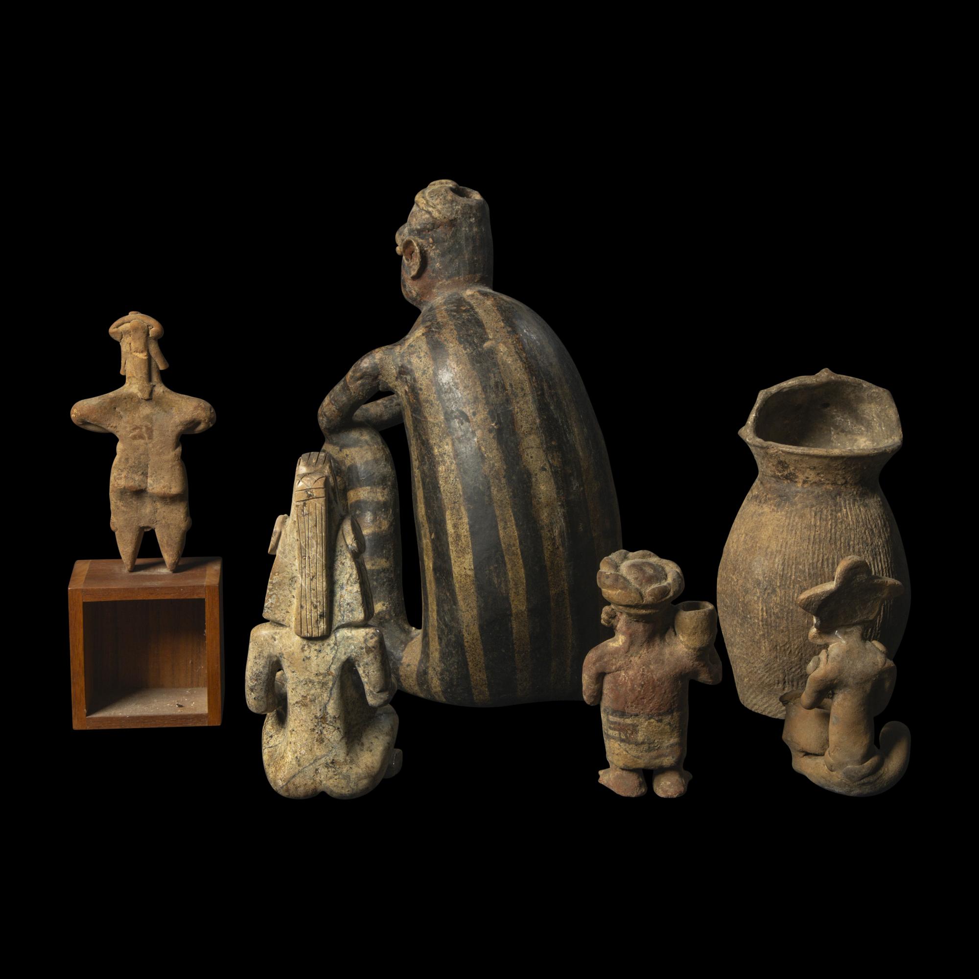 Six Pre-Columbian Terracotta Figures and Vessels