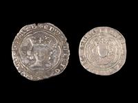 [GREAT BRITAIN] Edward III Groat & Half-Groat ND (1327-1377); two coins