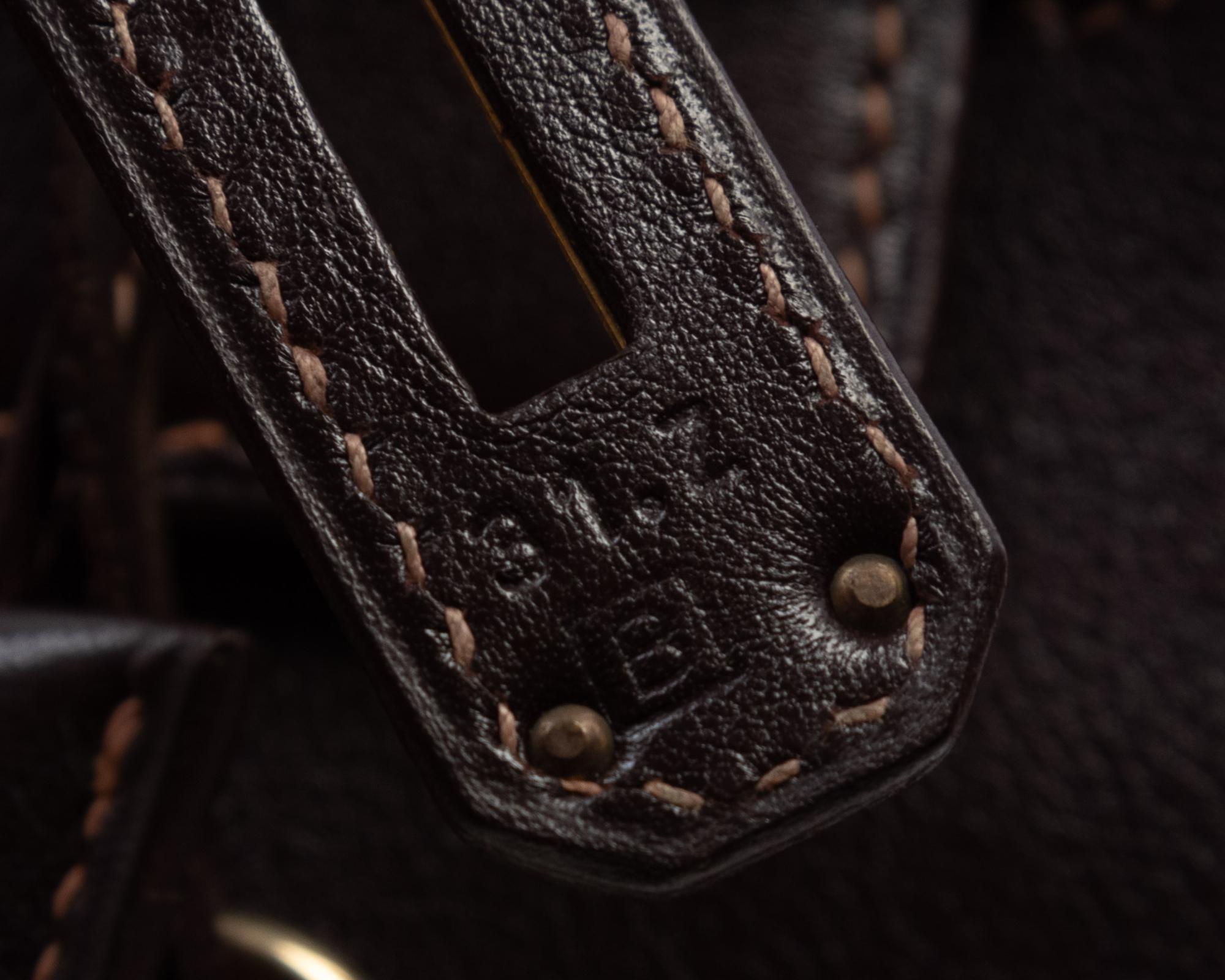 Hermès Dark Brown Leather 32cm Kelly Bag, 1998