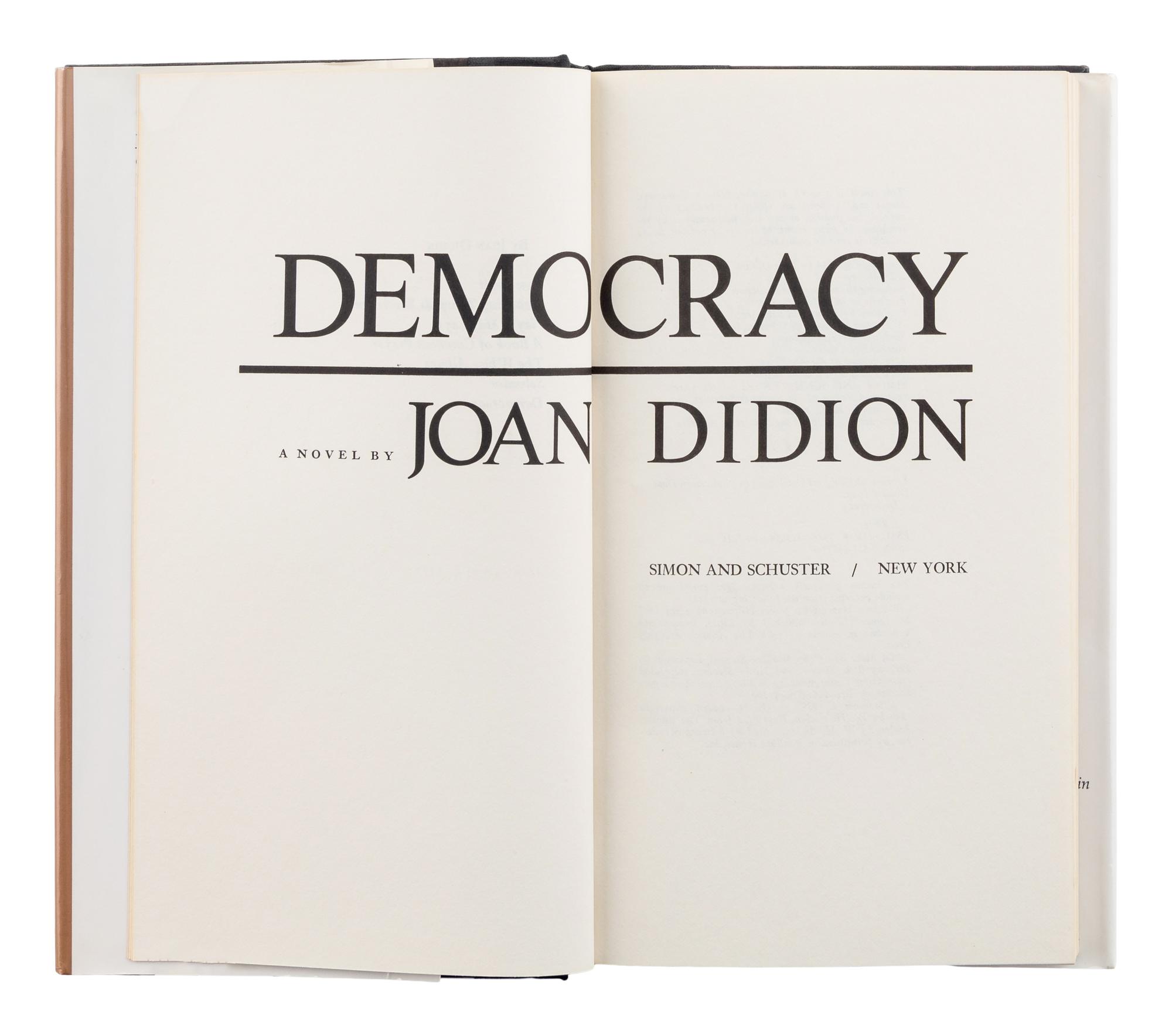 DIDION, Joan (1934-2021). A group of 5 works by Didion, ALL FIRST EDITIONS, comprising: