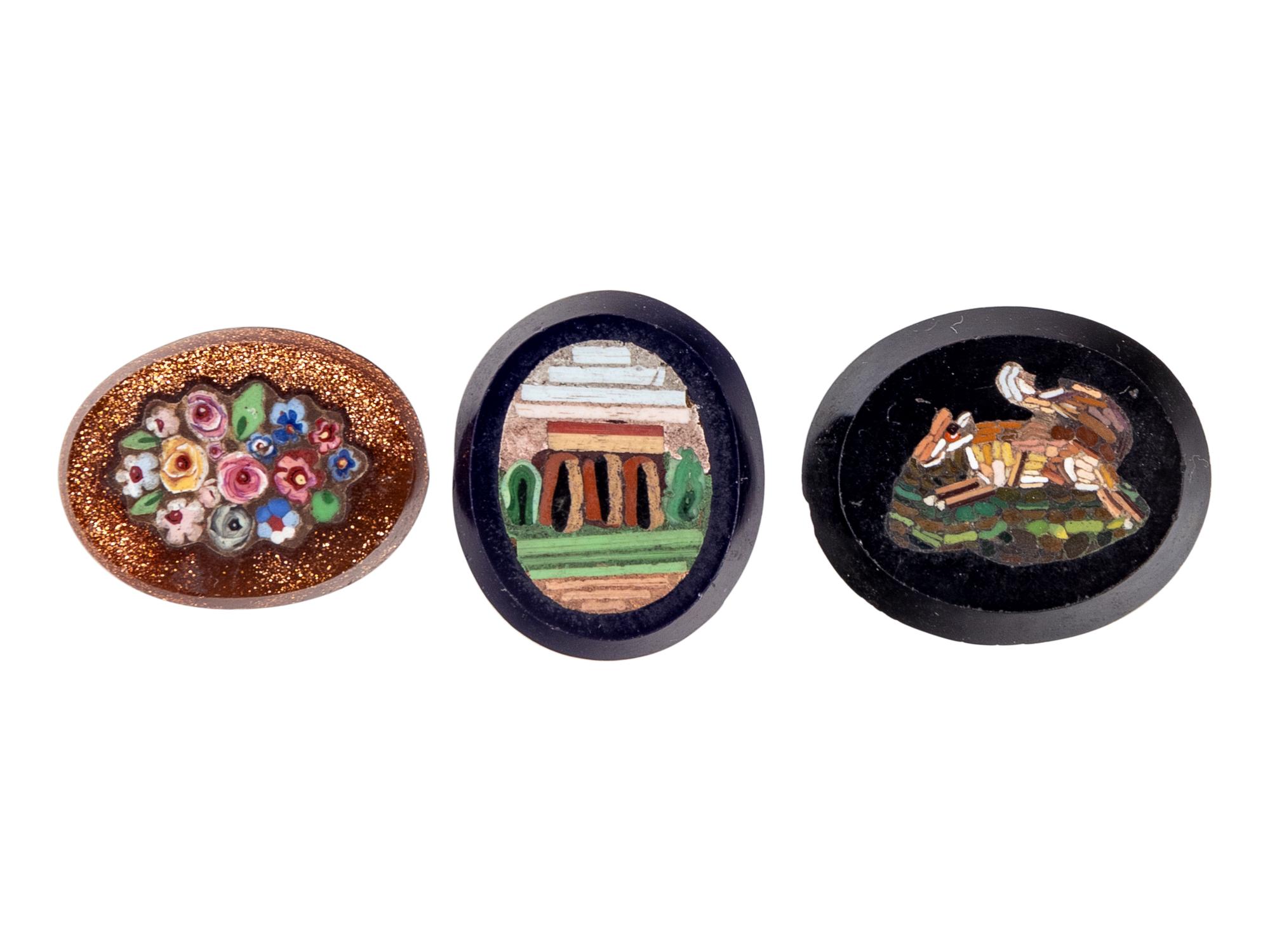 Three Small Italian Micromosaics