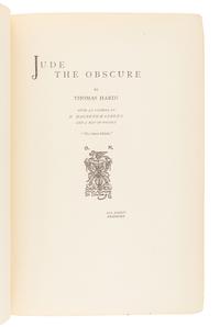 HARDY, Thomas (1840-1928). Jude the Obscure. London: James R. Osgood, McIlvaine and Co.,1896.