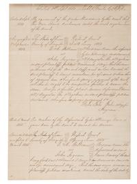 [SLAVERY & ABOLITION]. Manuscript court document related to the sale of an enslaved woman named "Frances," Fayette County, TX, 1857.